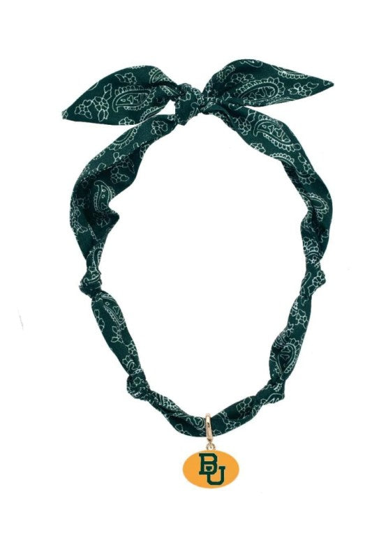 Baylor Logo Bandana Scarf Necklace