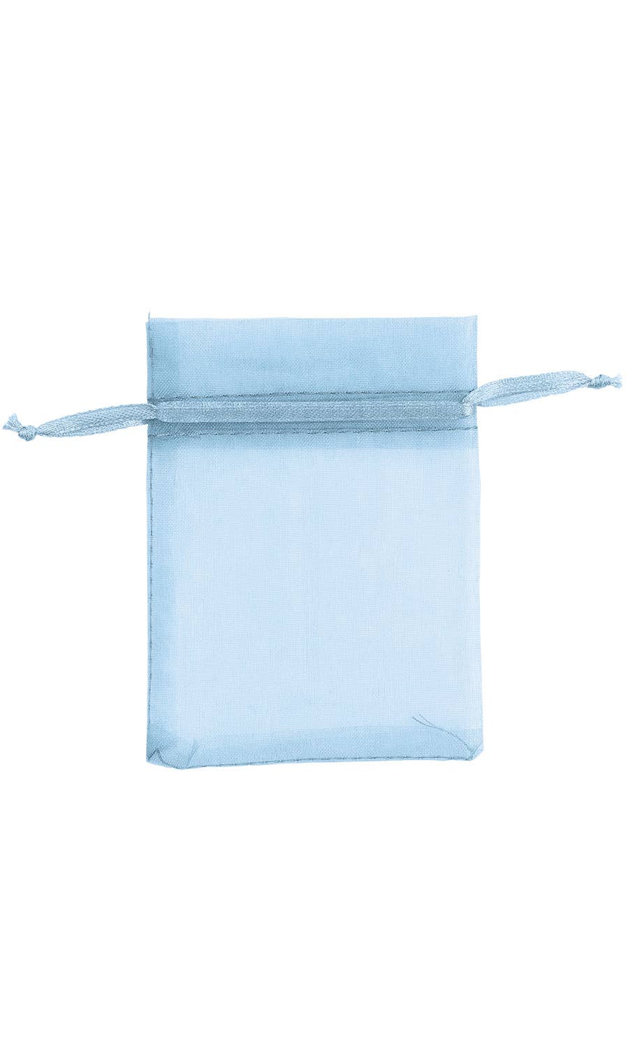Organza Drawstring Pouch: Silver / Pack of 10 / 5" x 7"