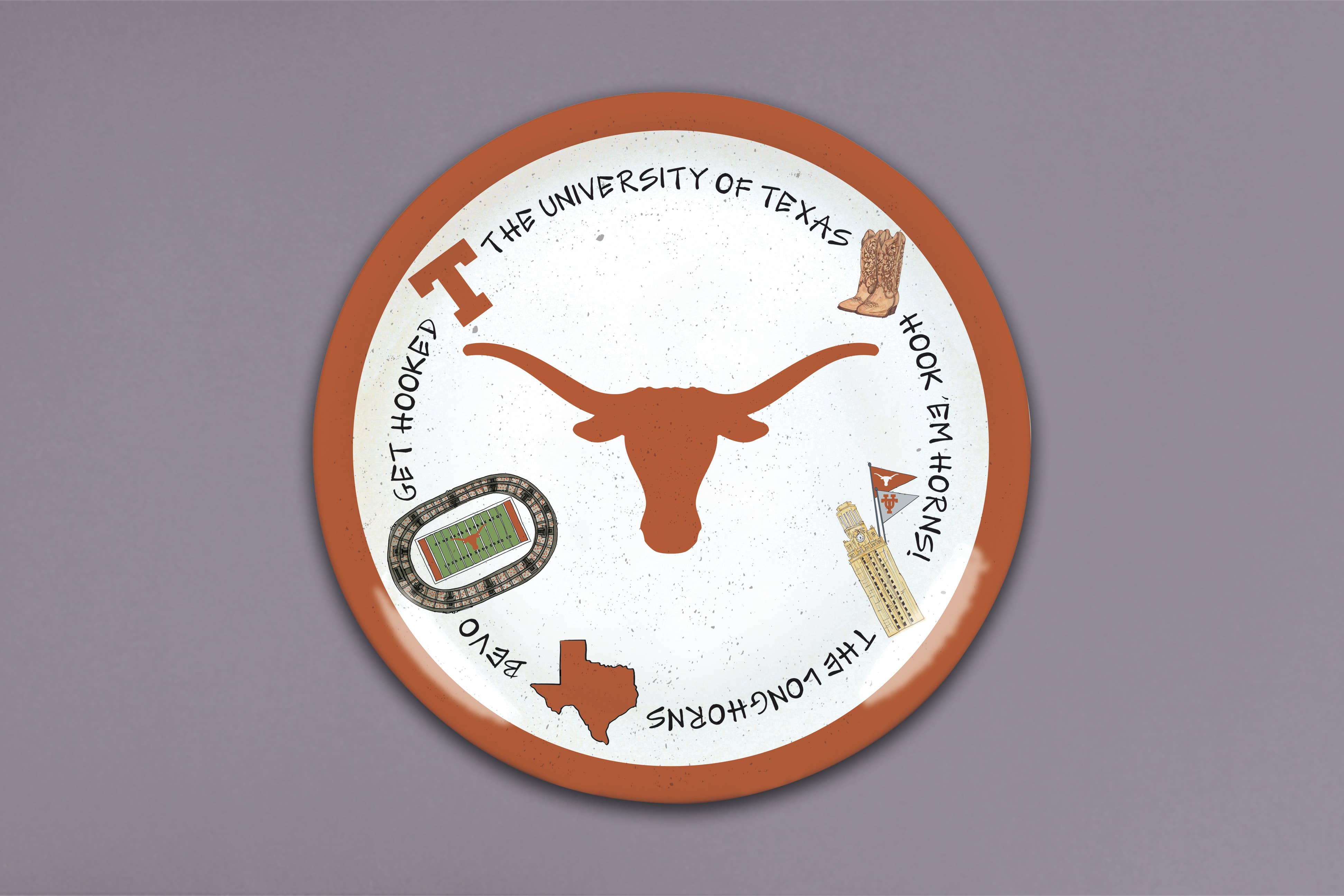 Texas Longhorns Melamine Round Charger