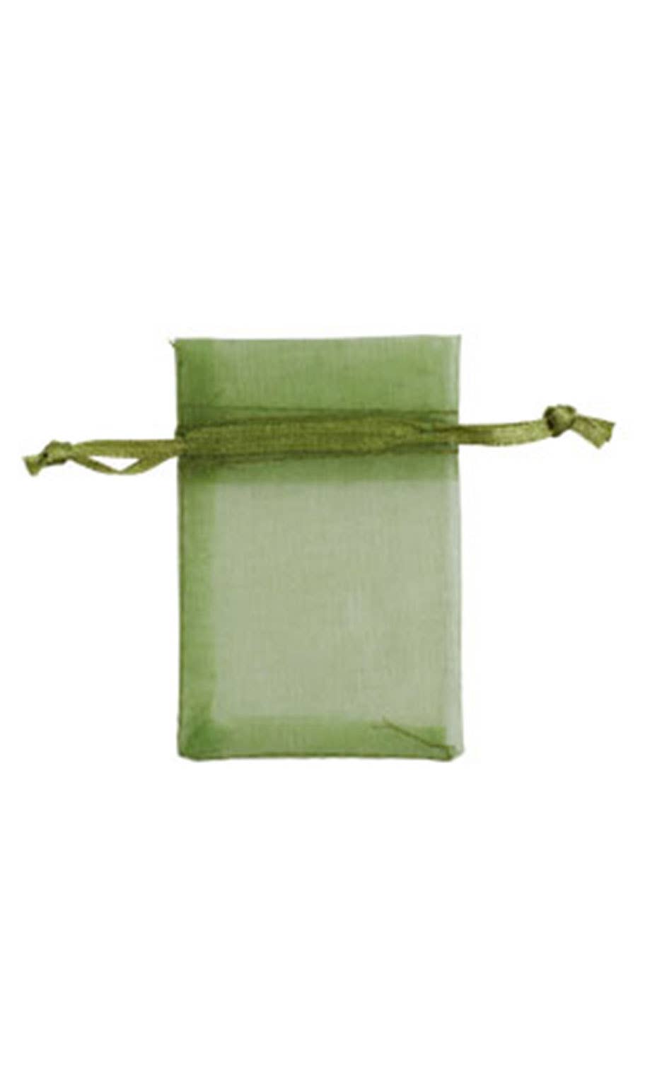 Organza Drawstring Pouch: Silver / Pack of 10 / 5" x 7"