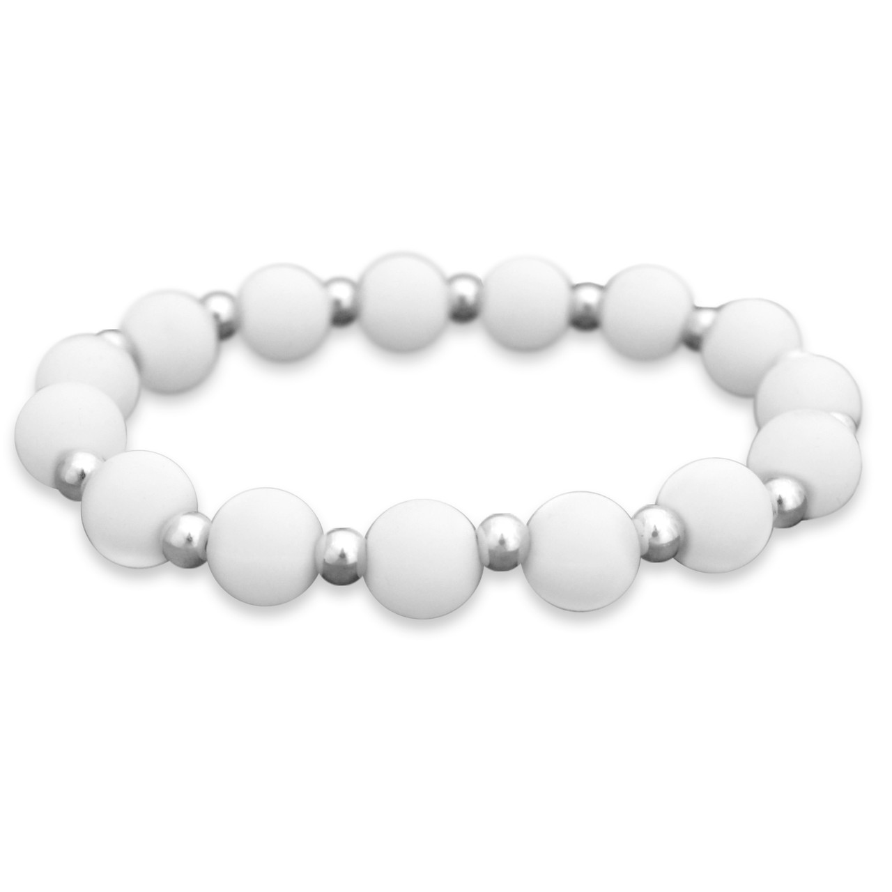 Zoey Stretch Bracelet- White