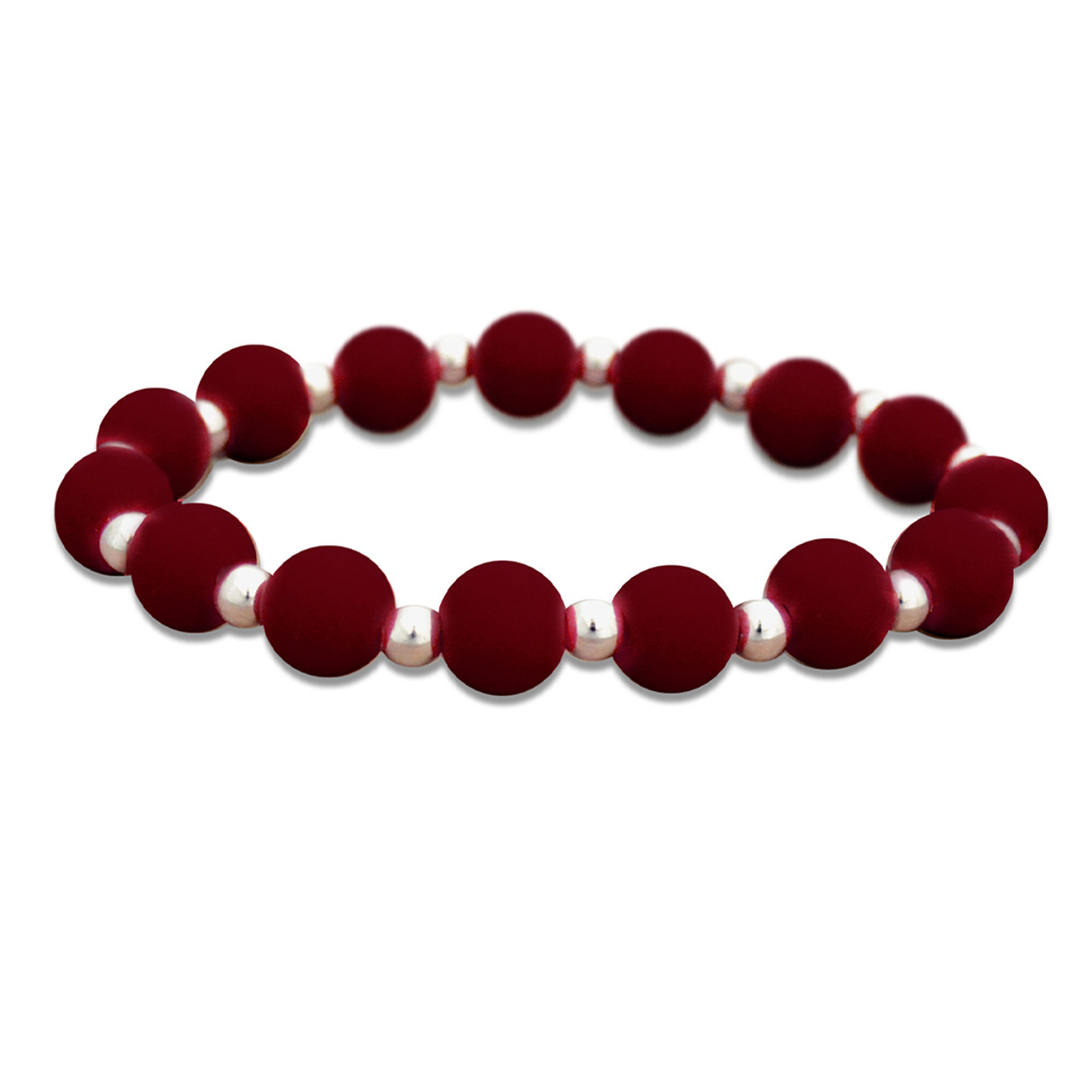 Zoey Stretch Bracelet- Burgundy