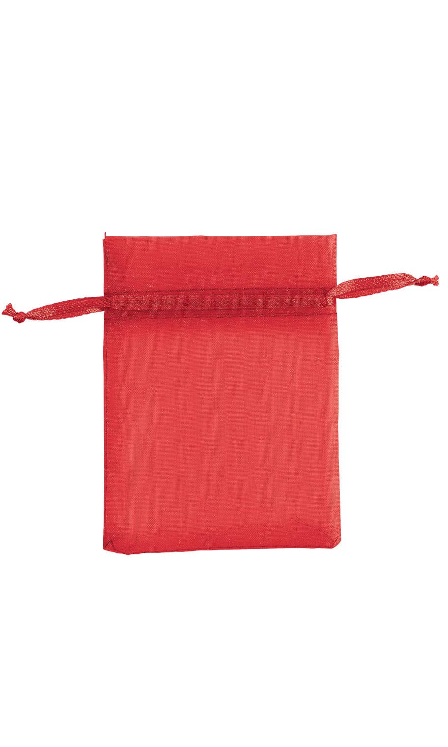 Organza Drawstring Pouch: Silver / Pack of 10 / 5" x 7"