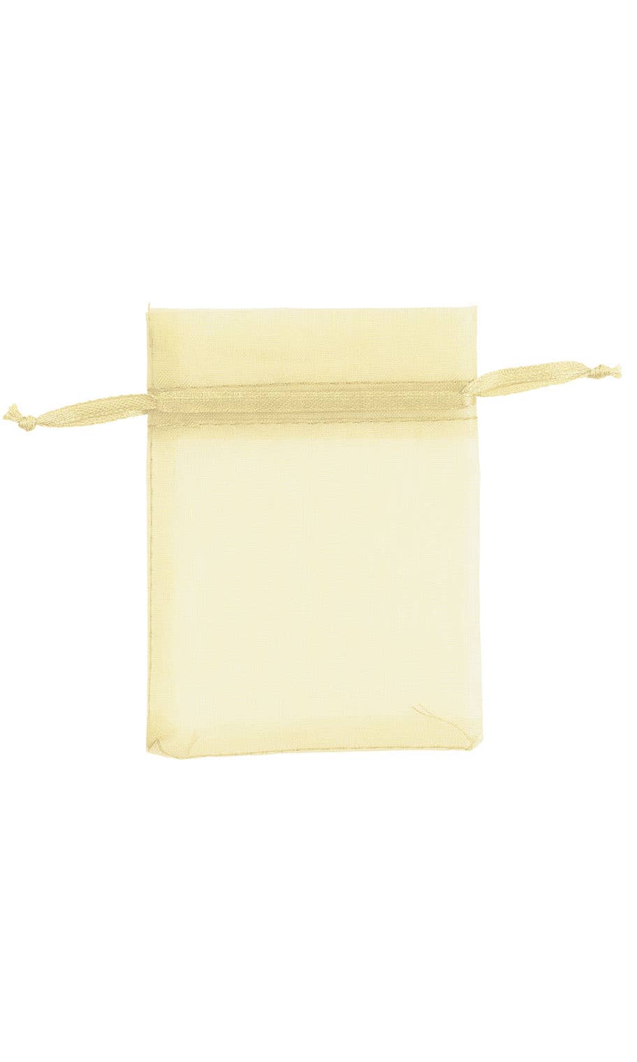 Organza Drawstring Pouch: Silver / Pack of 10 / 5" x 7"
