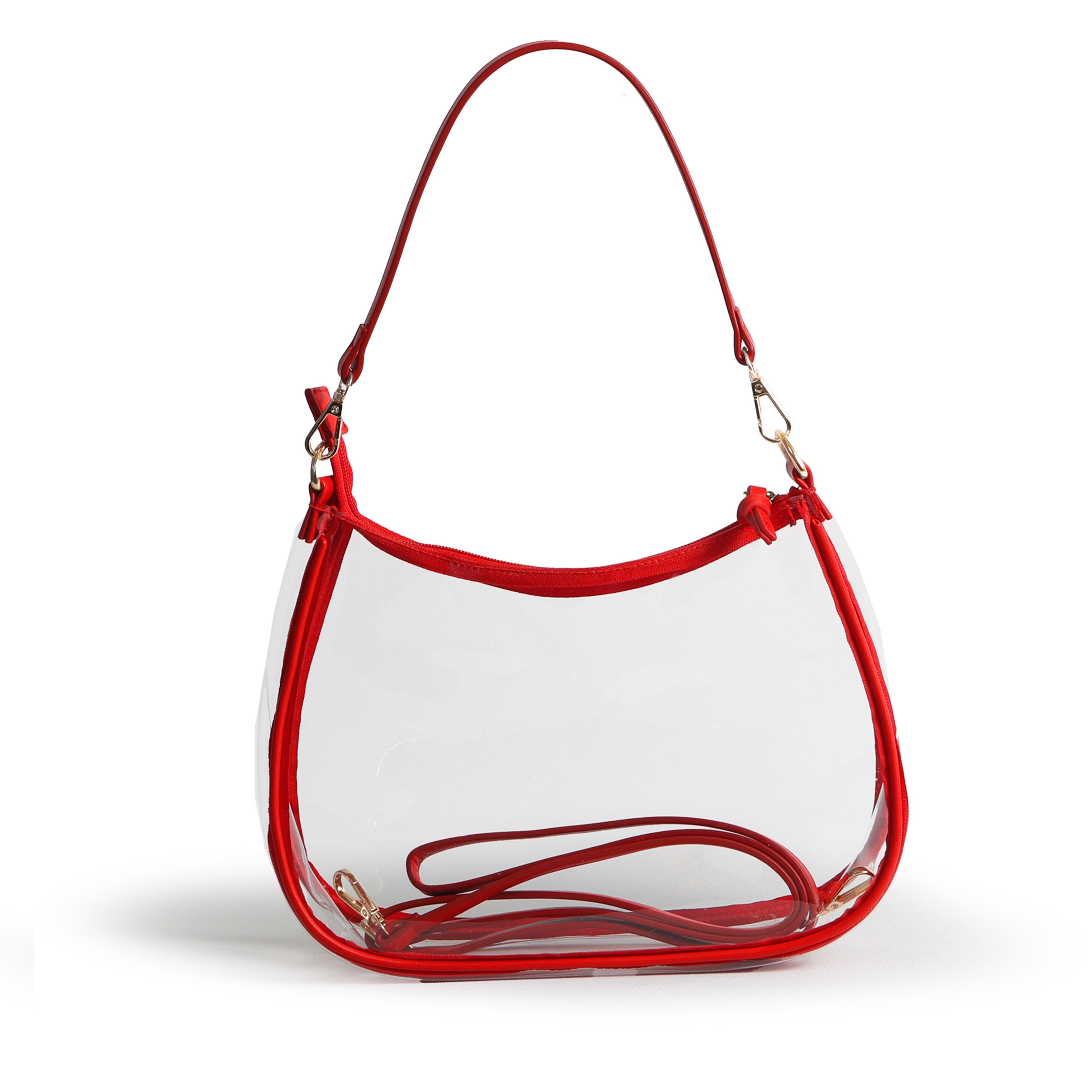 Sara Clear Purse | Red
