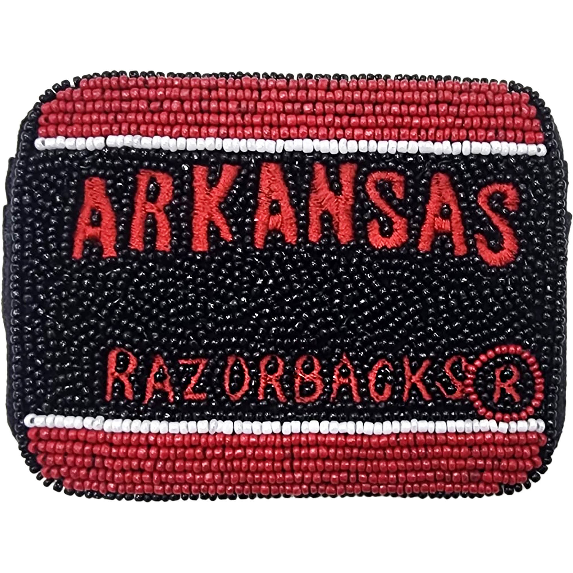 ARKANSAS RAZORBACKS BEADED CARD HOLDER