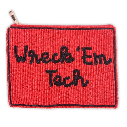 Texas Tech Beaded Pouch