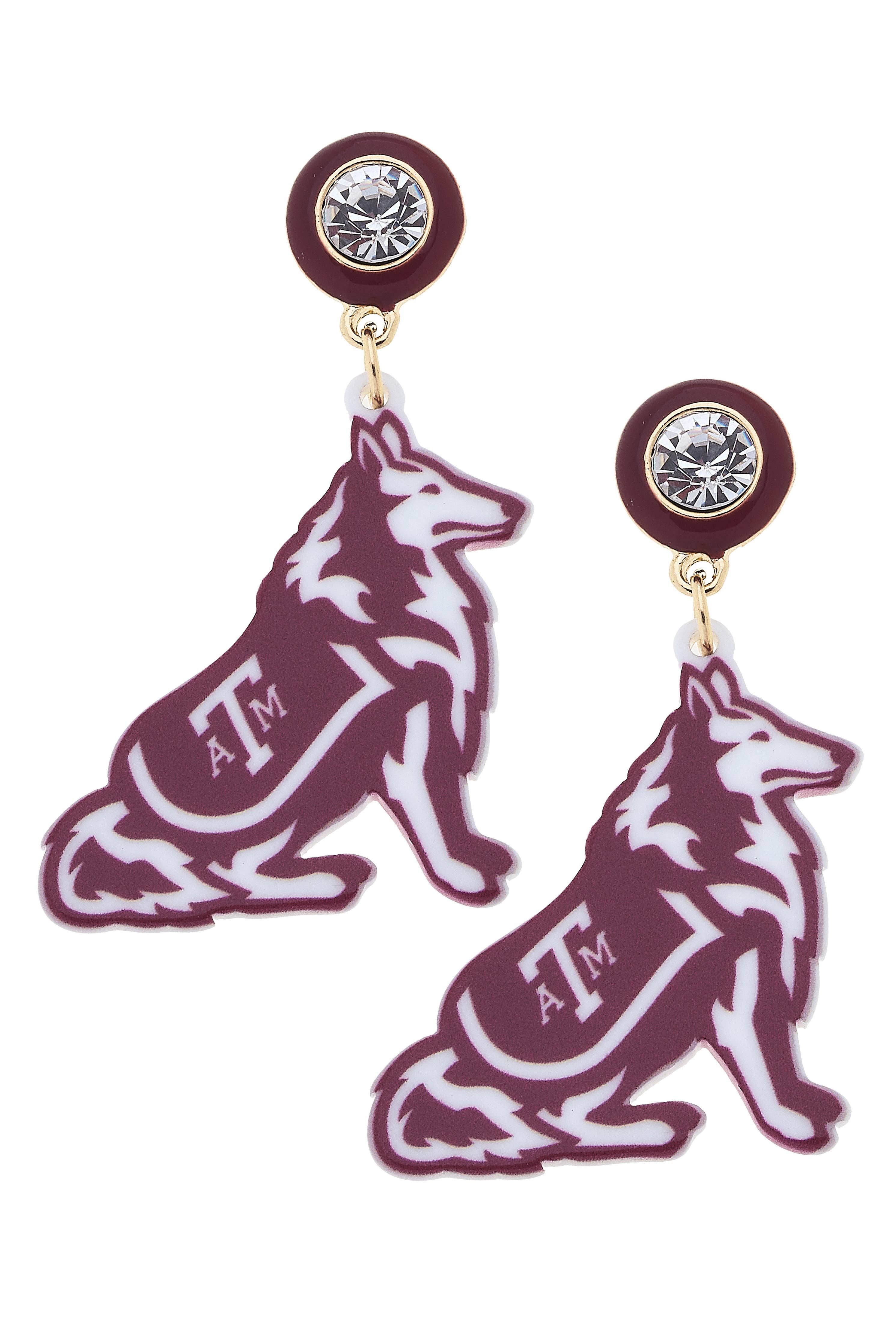 Reveille Resin Mascot Earrings