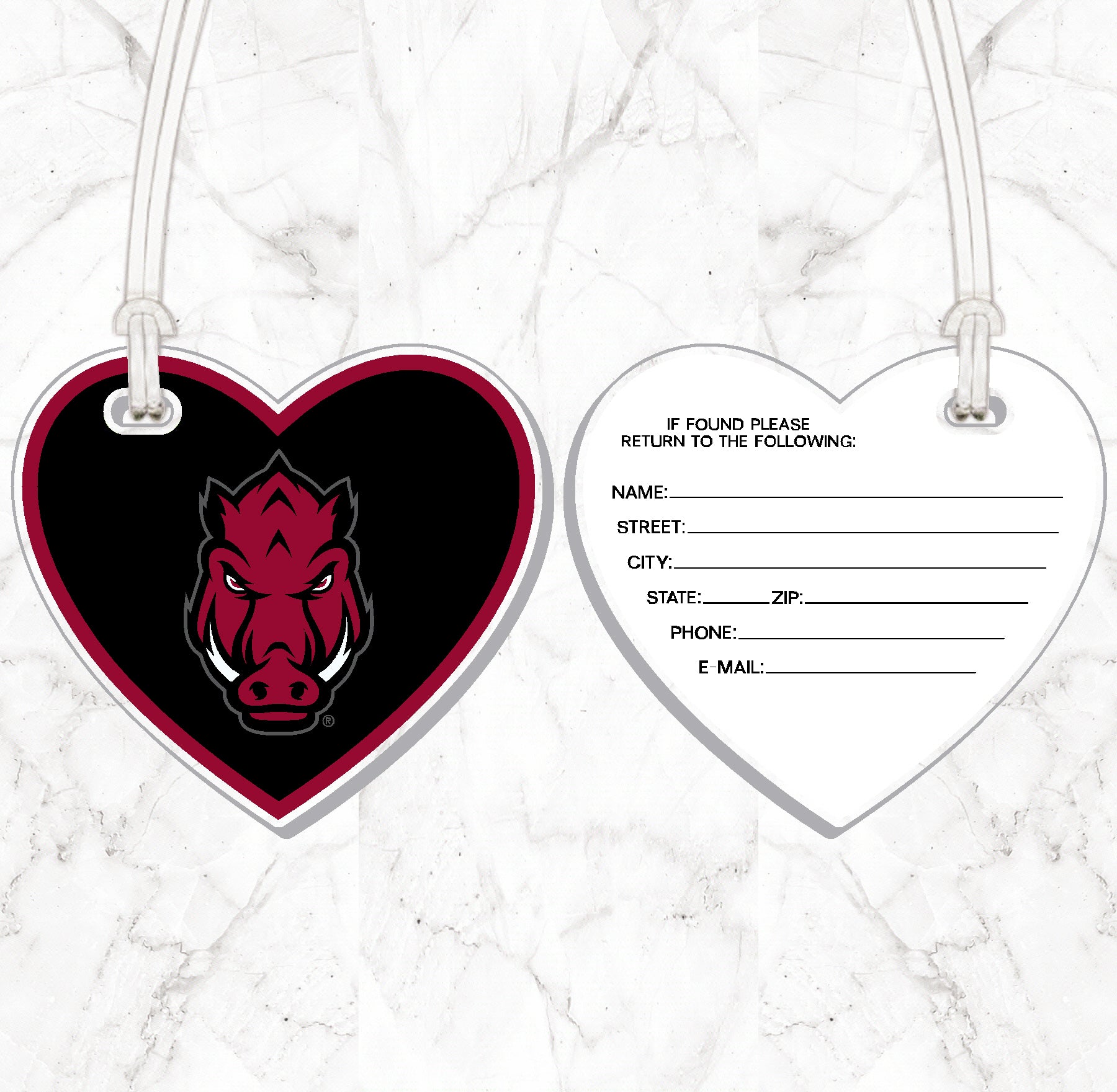 Arkansas Heart Luggage Tag