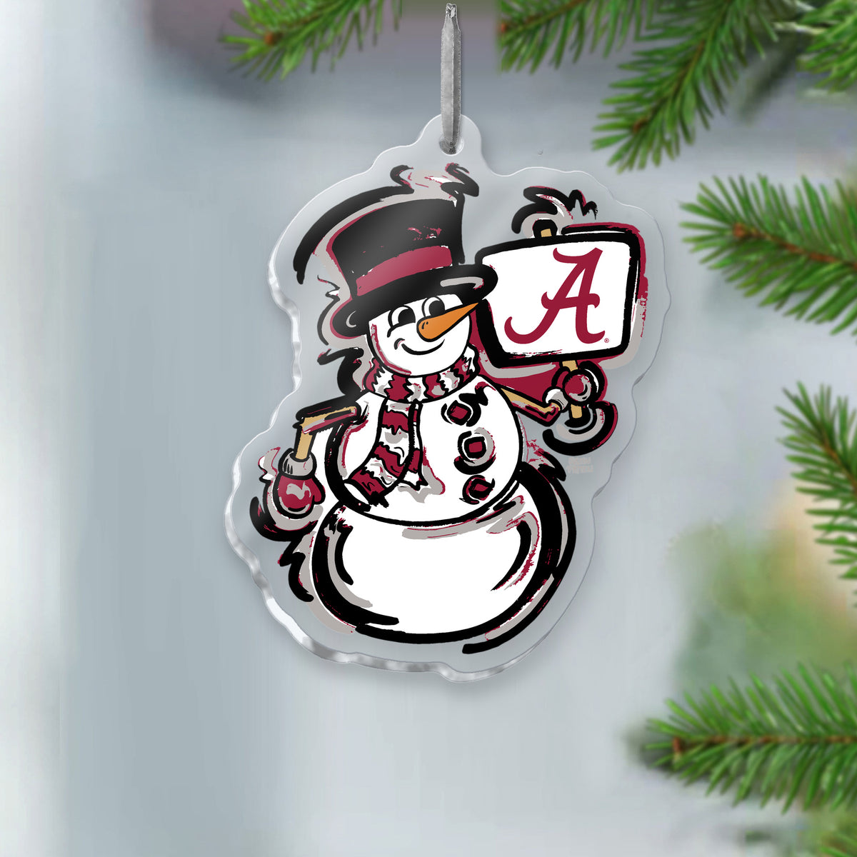 Alabama Snowman Ornament