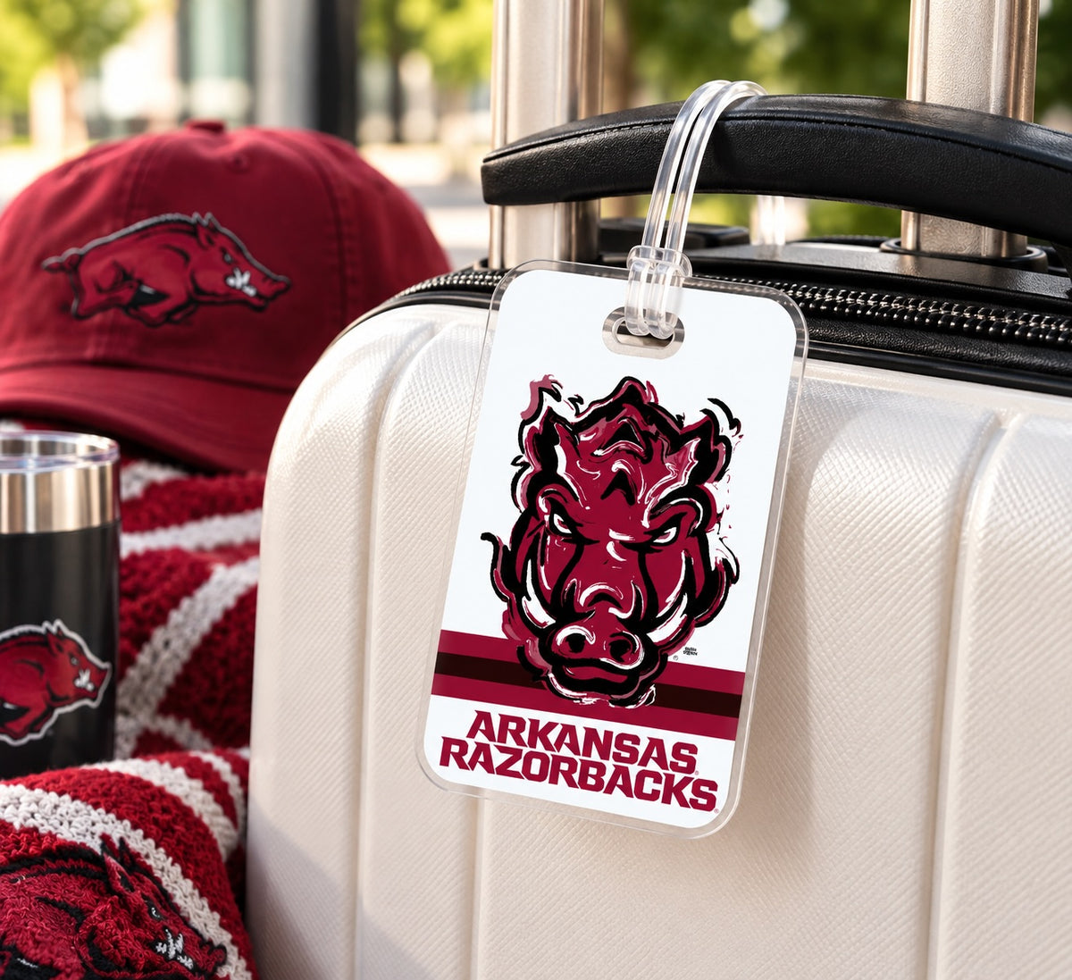 Arkansas Mascot Luggage Tag