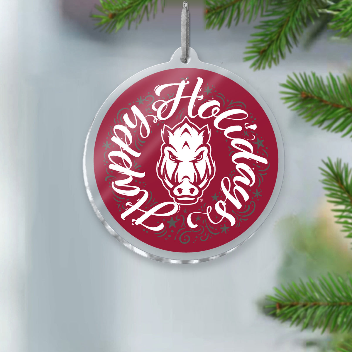 Arkansas Merry Christmas Ornament