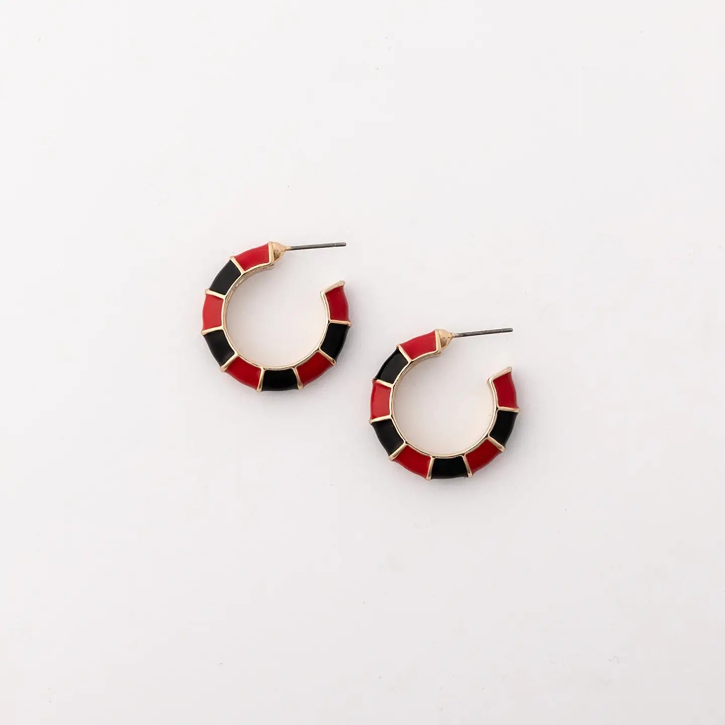Ashlynn Red & Black Earrings