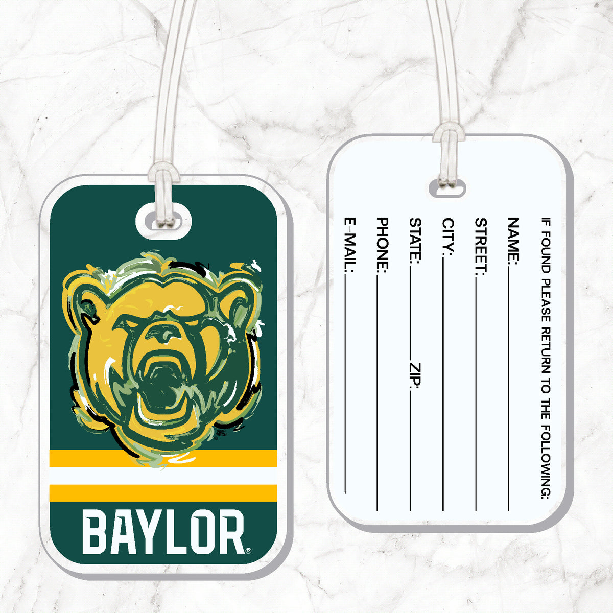 Baylor Mascot Luggage Tag
