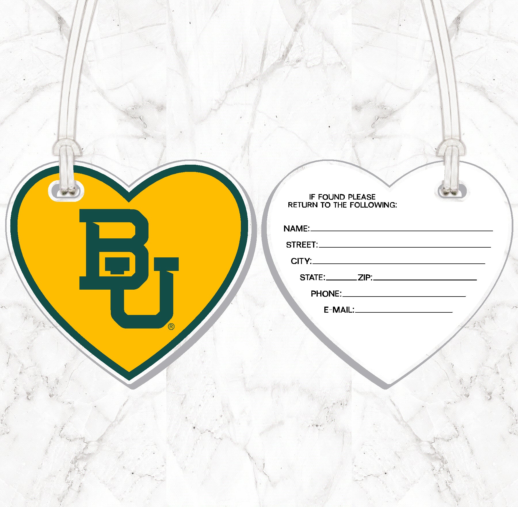 Baylor Heart Luggage Tag