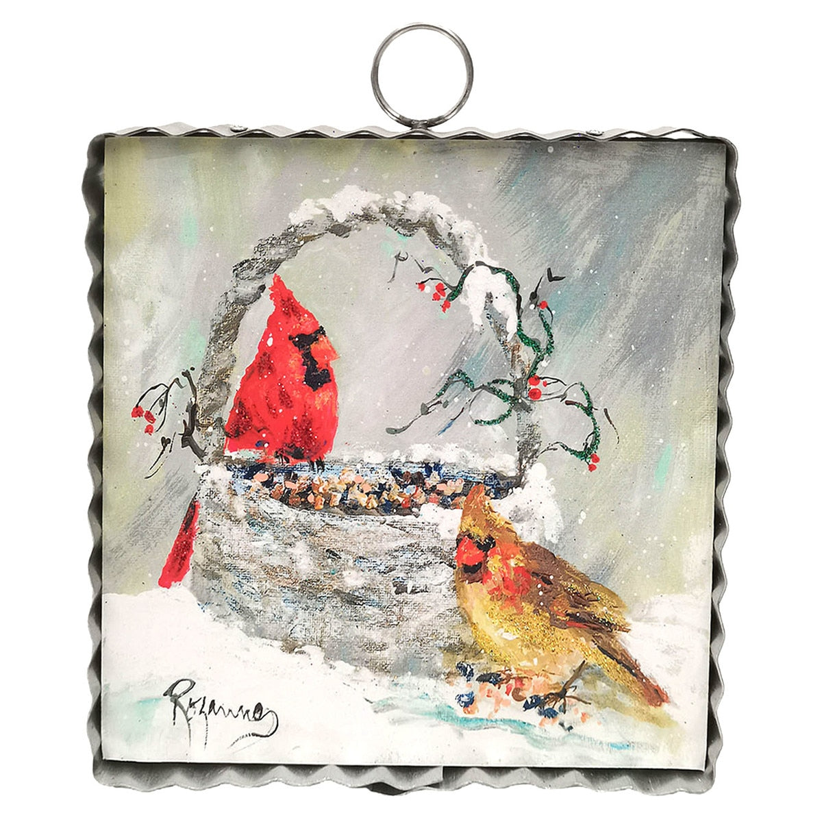 Cardinal Basket Charm