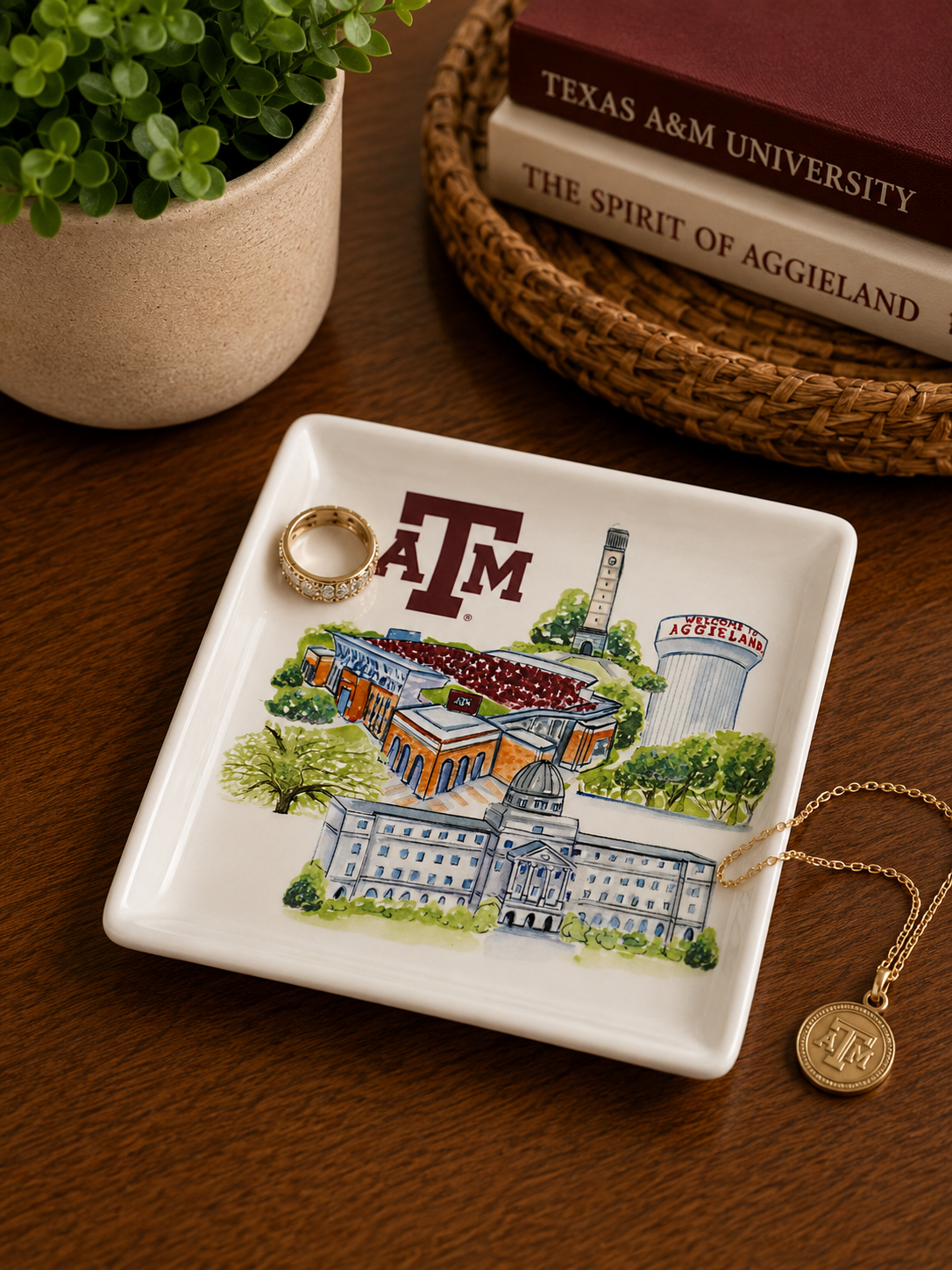 Texas A&M Landmark Trinet Tray