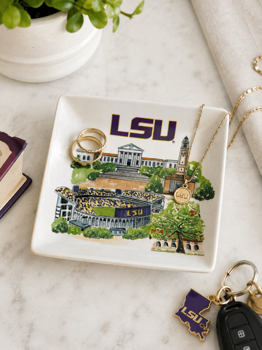 LSU Landmark Trinet Tray