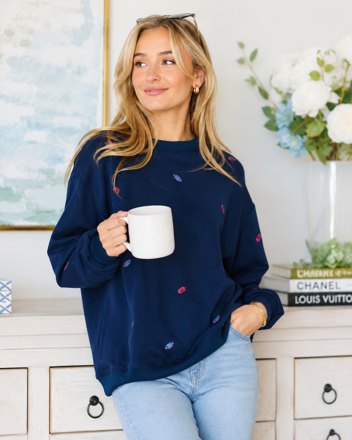 Sarah Football Sweatshirt