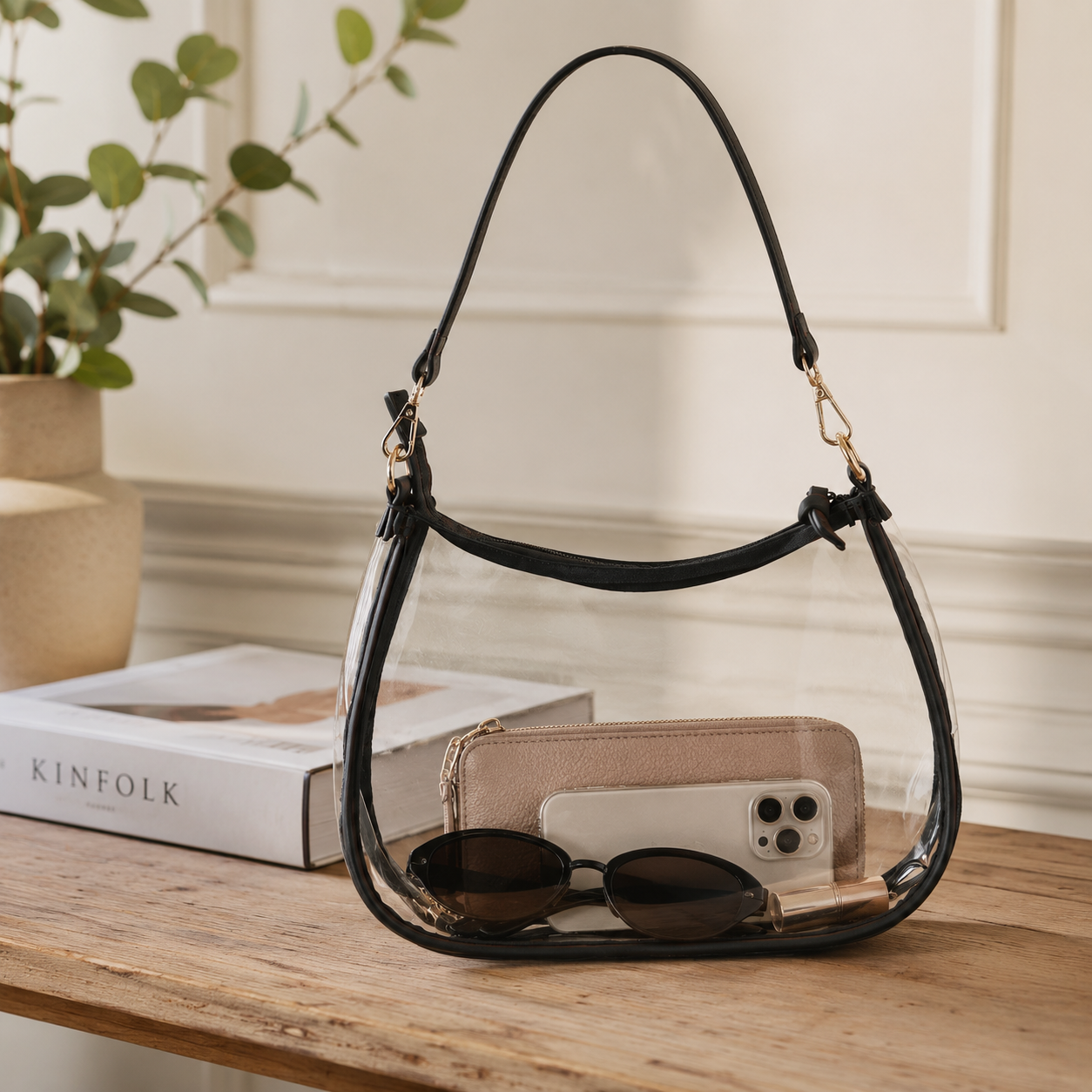 Sara Clear Purse | Black