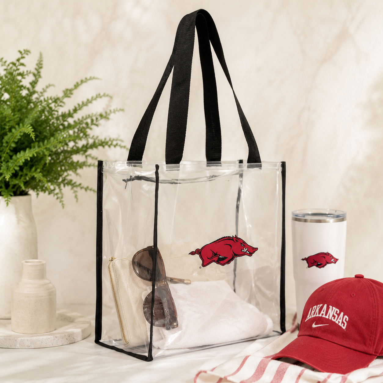 Arkansas Clear Stadium Tote Bag