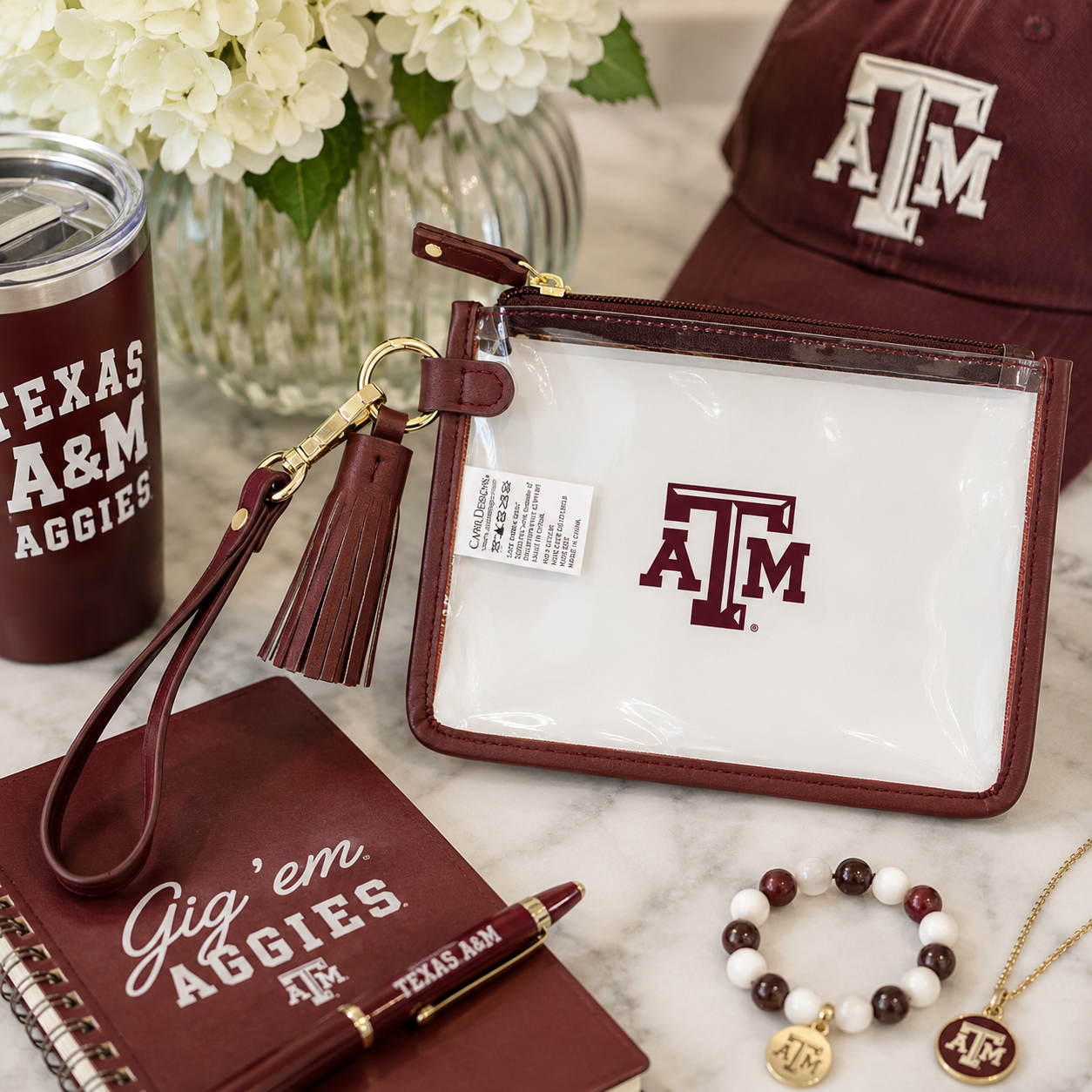 Texas A&M Classic Logo Wristlet