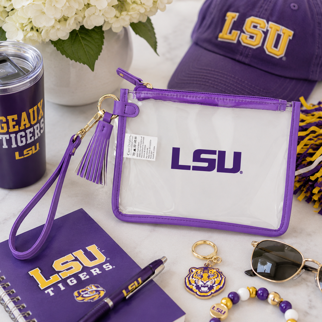 LSU Classic Logo Wristlet