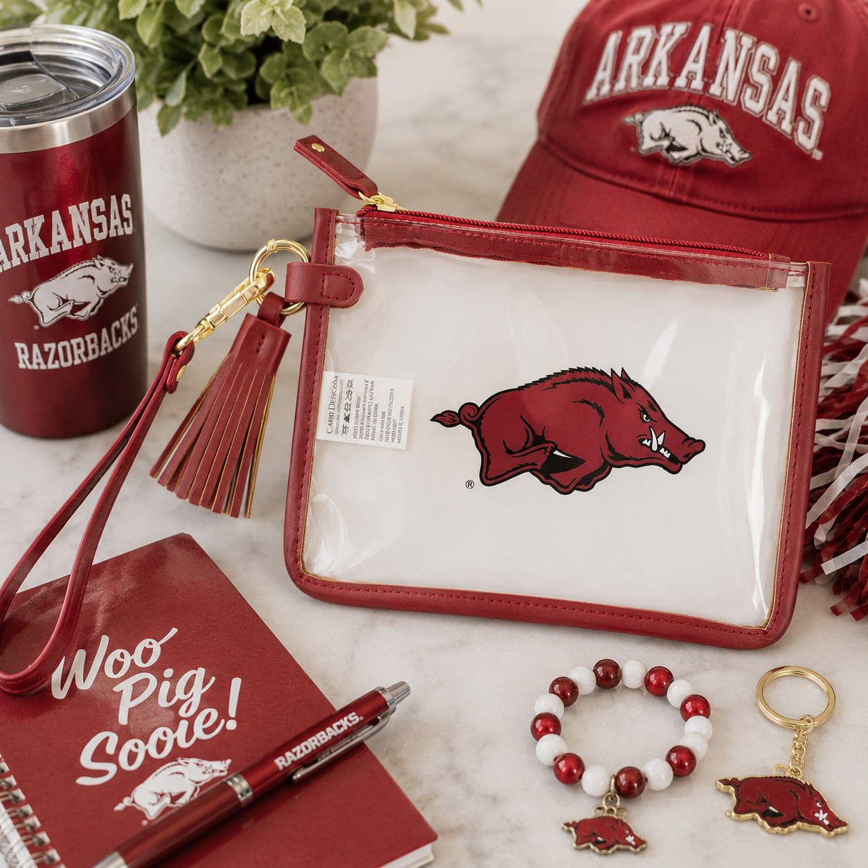 Arkansas Classic Logo Wristlet