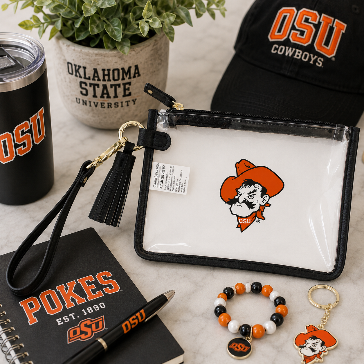Oklahoma State Classic Logo Wristlet