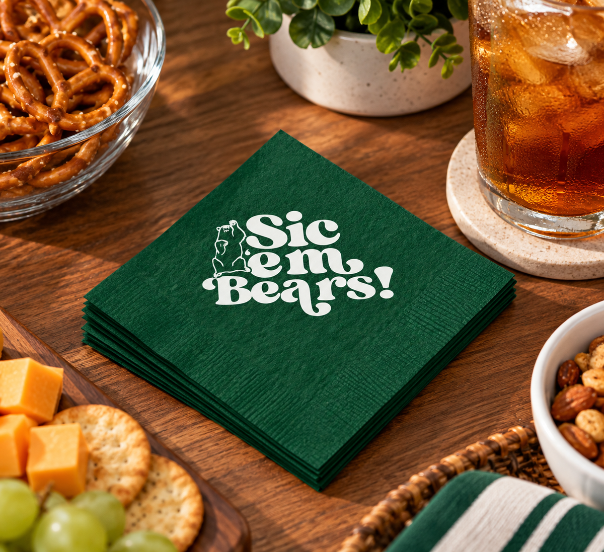 Baylor Cocktail Napkins