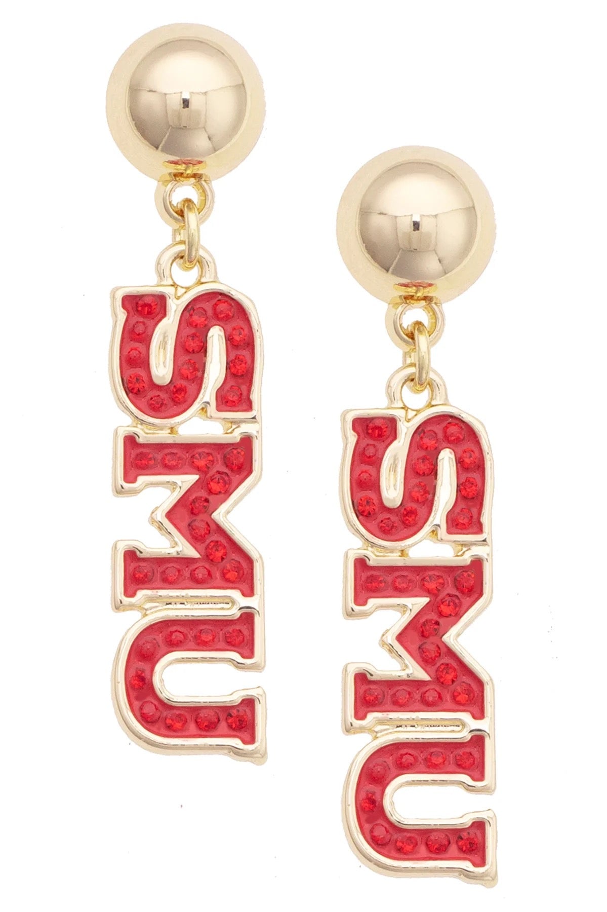 SMU Pave Earrings