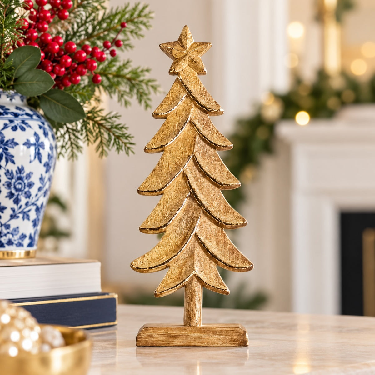 Trimmed Gold Tree-LARGE