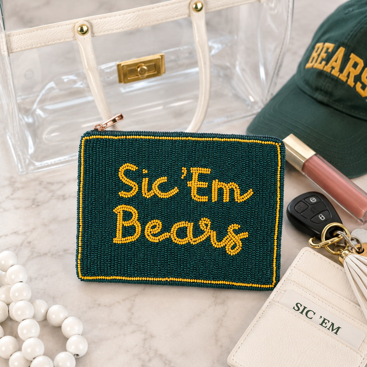Baylor Beaded Pouch