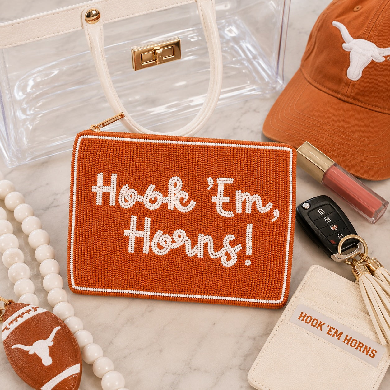 Texas Beaded Pouch