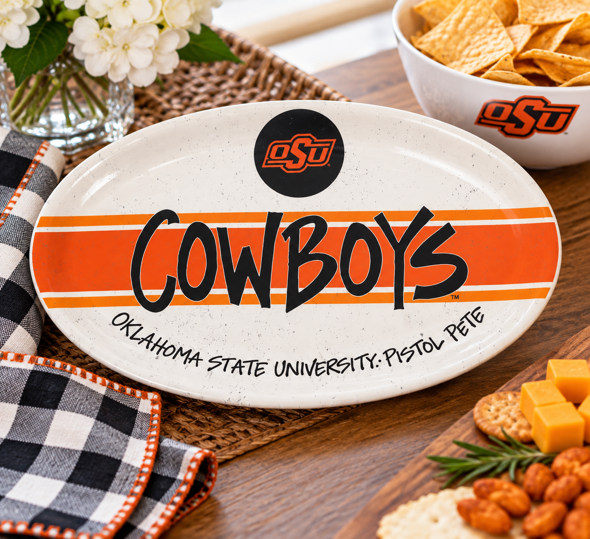 OSU Melamine Oval Plate