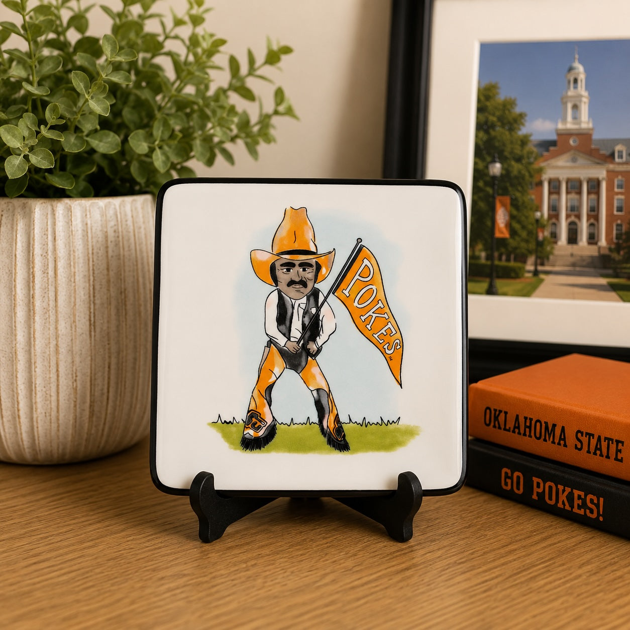 Oklahoma State Pistol Pete Trinket Tray