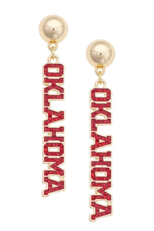 OU Pave Earrings