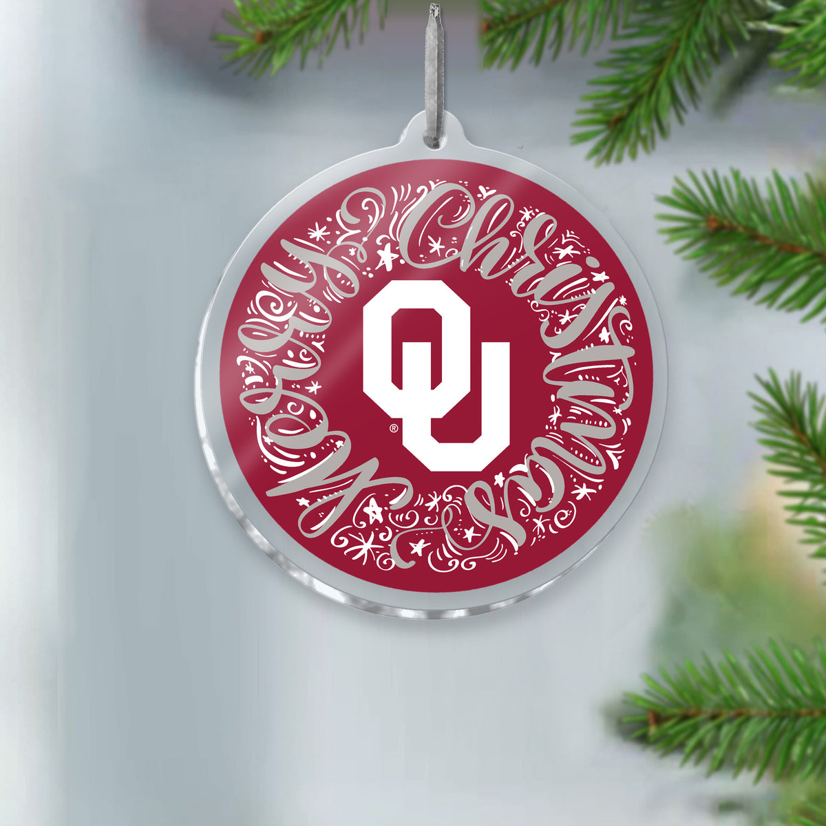 OU Merry Christmas Ornament