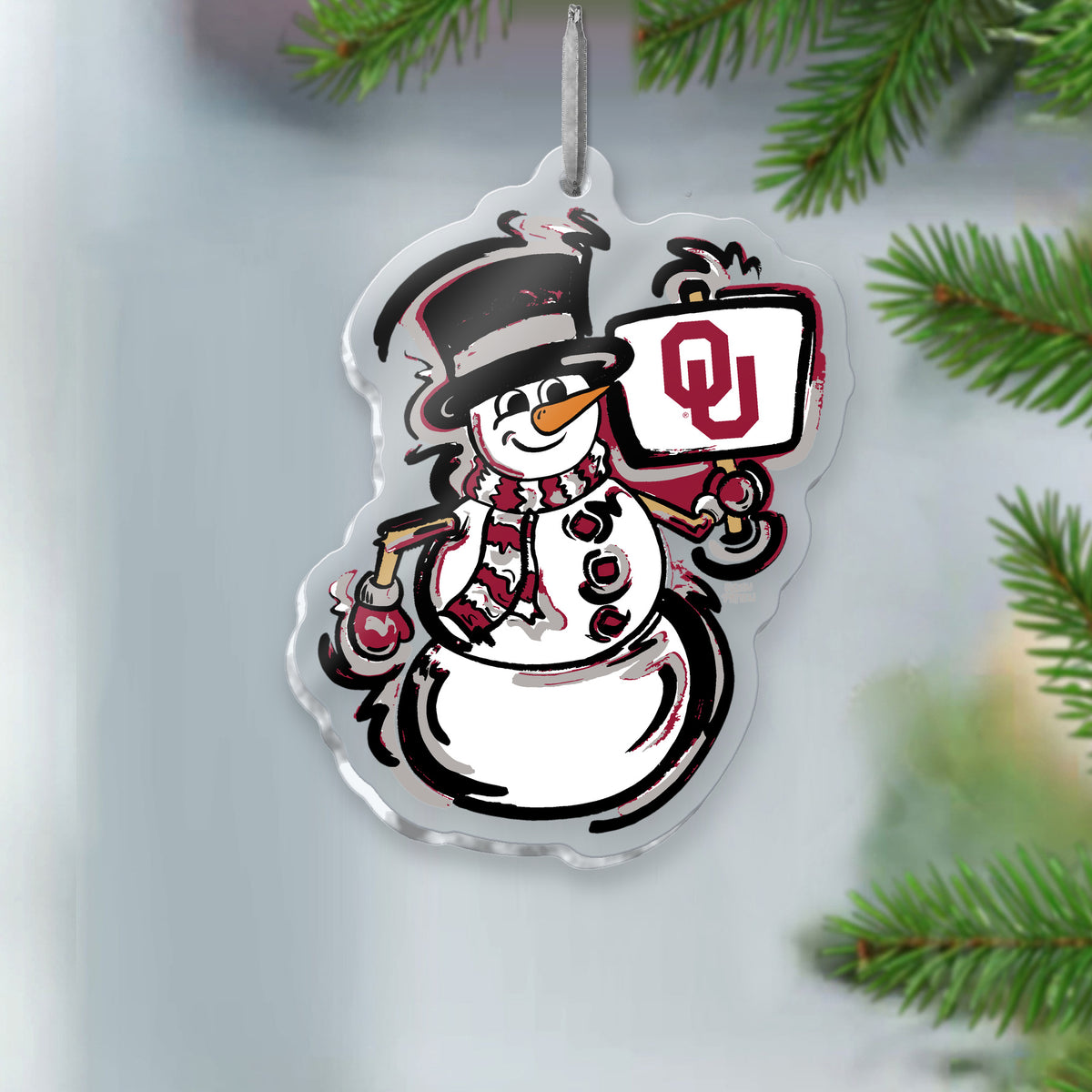 OU Snowman Ornament