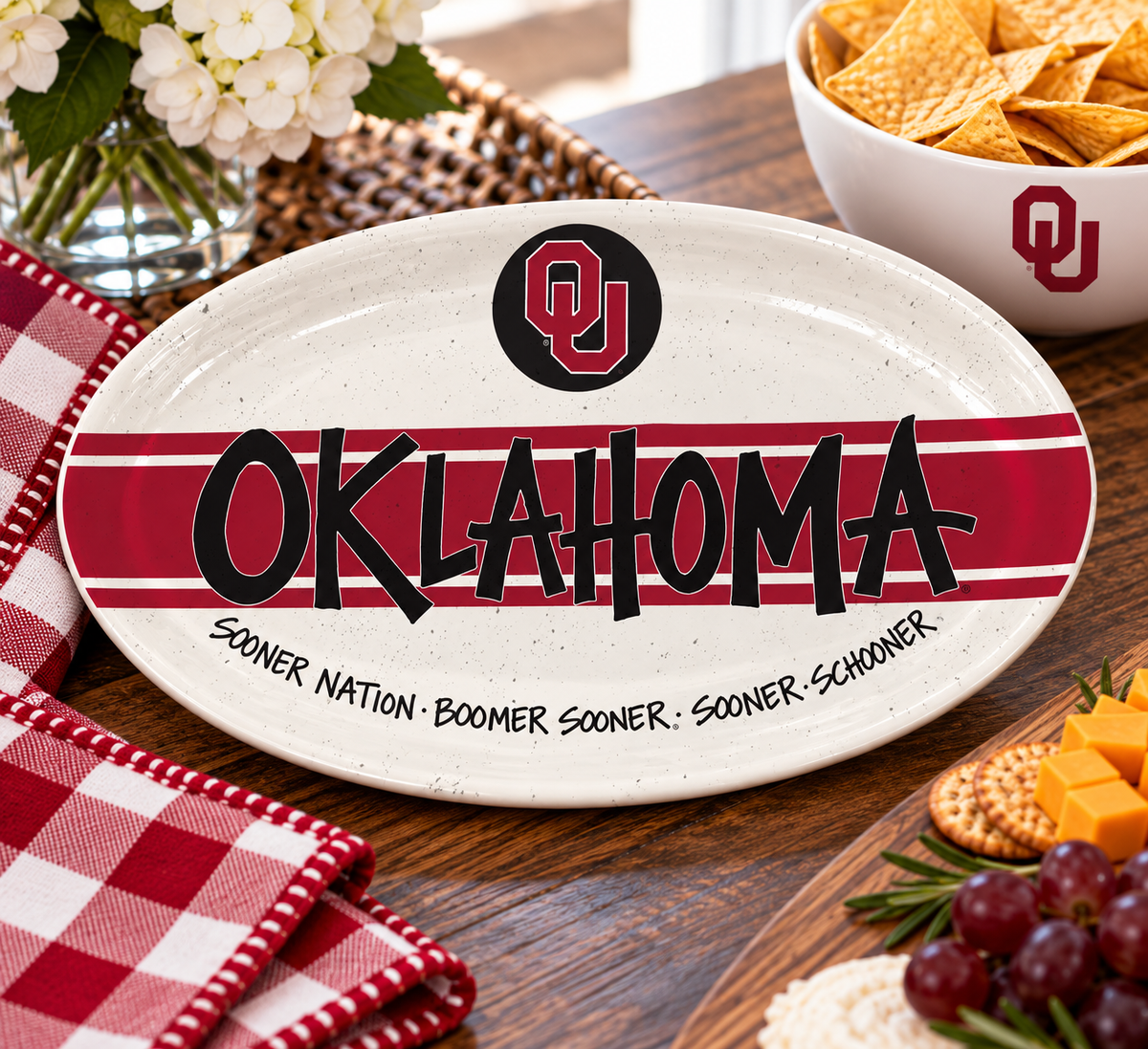 OU Melamine Oval Plate