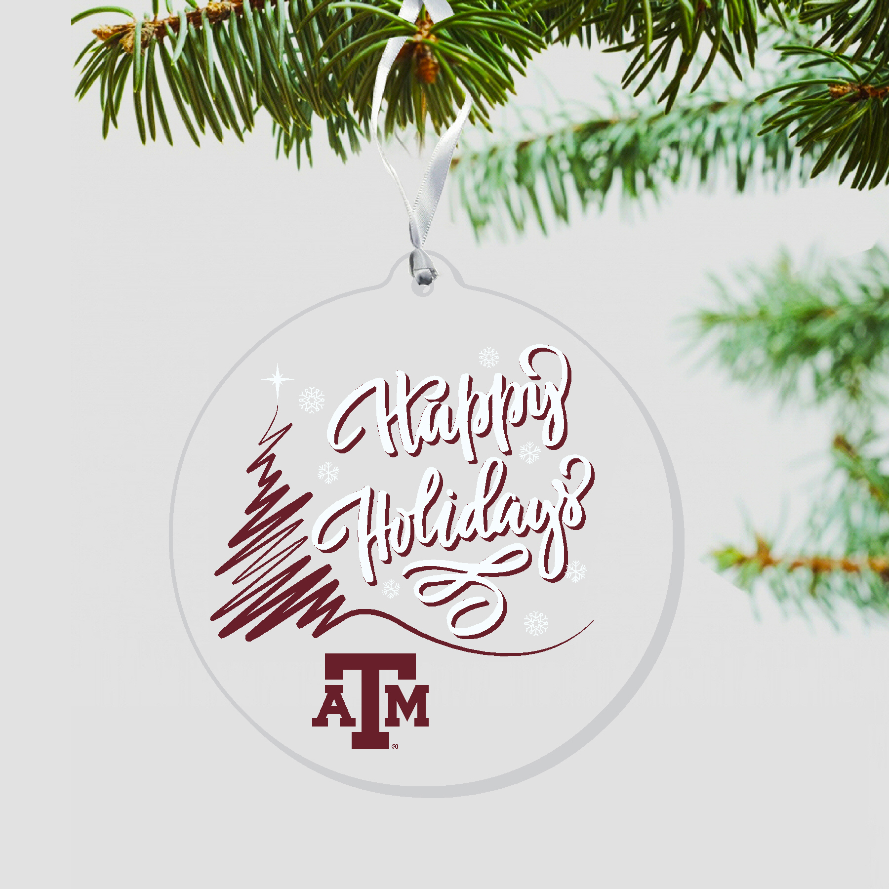 A&M Happy Holidays Ornament