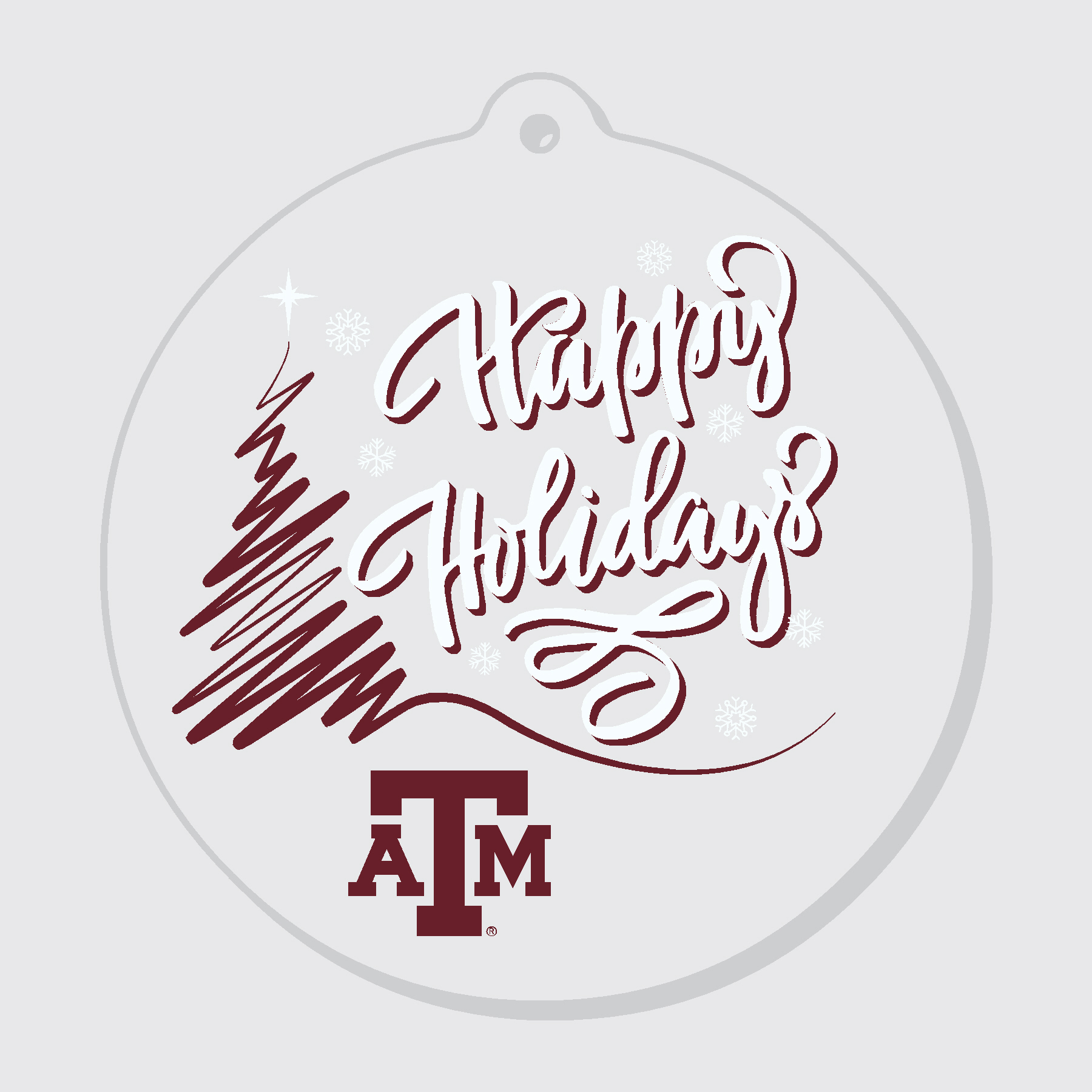 A&M Happy Holidays Ornament