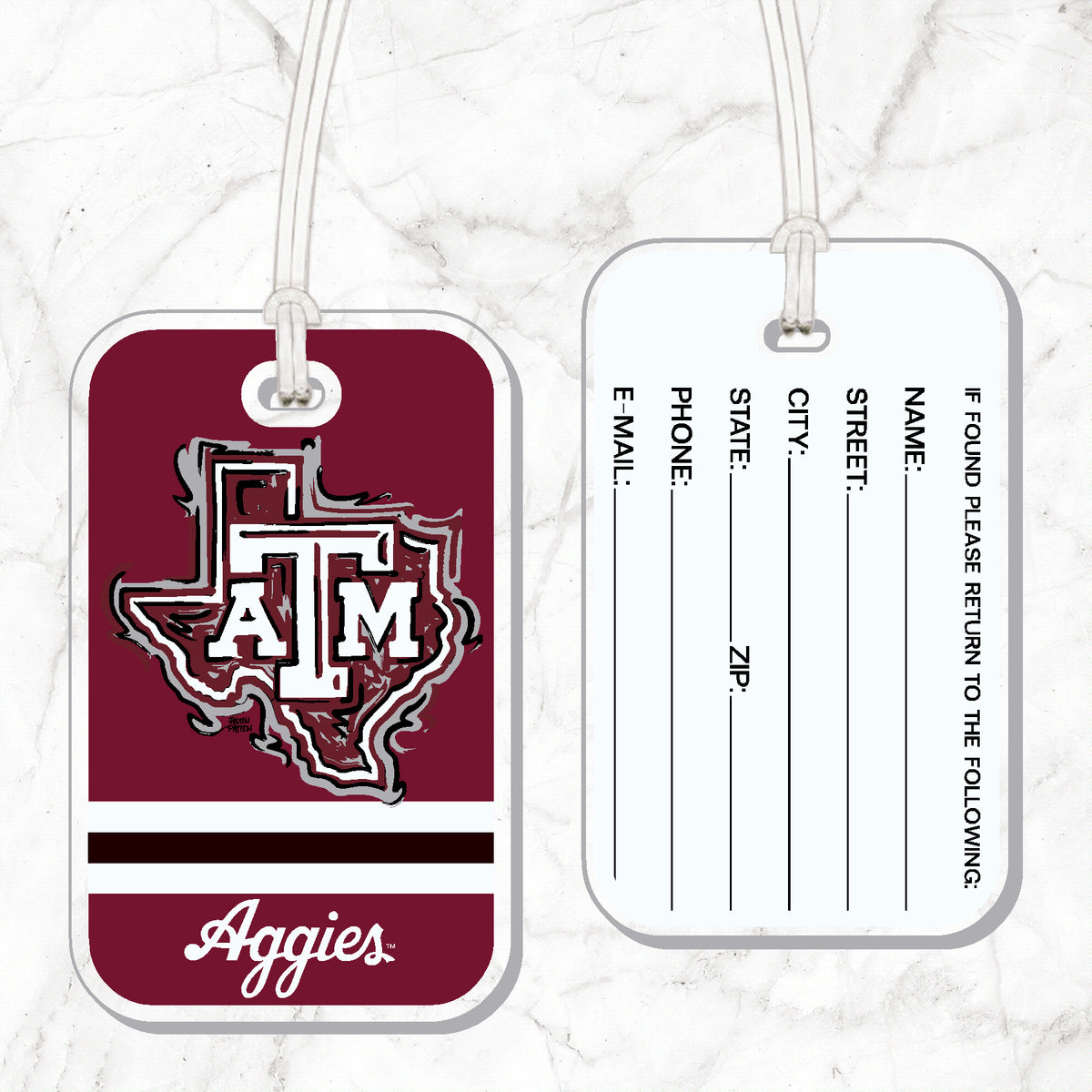 Texas A&M Mascot Luggage Tag