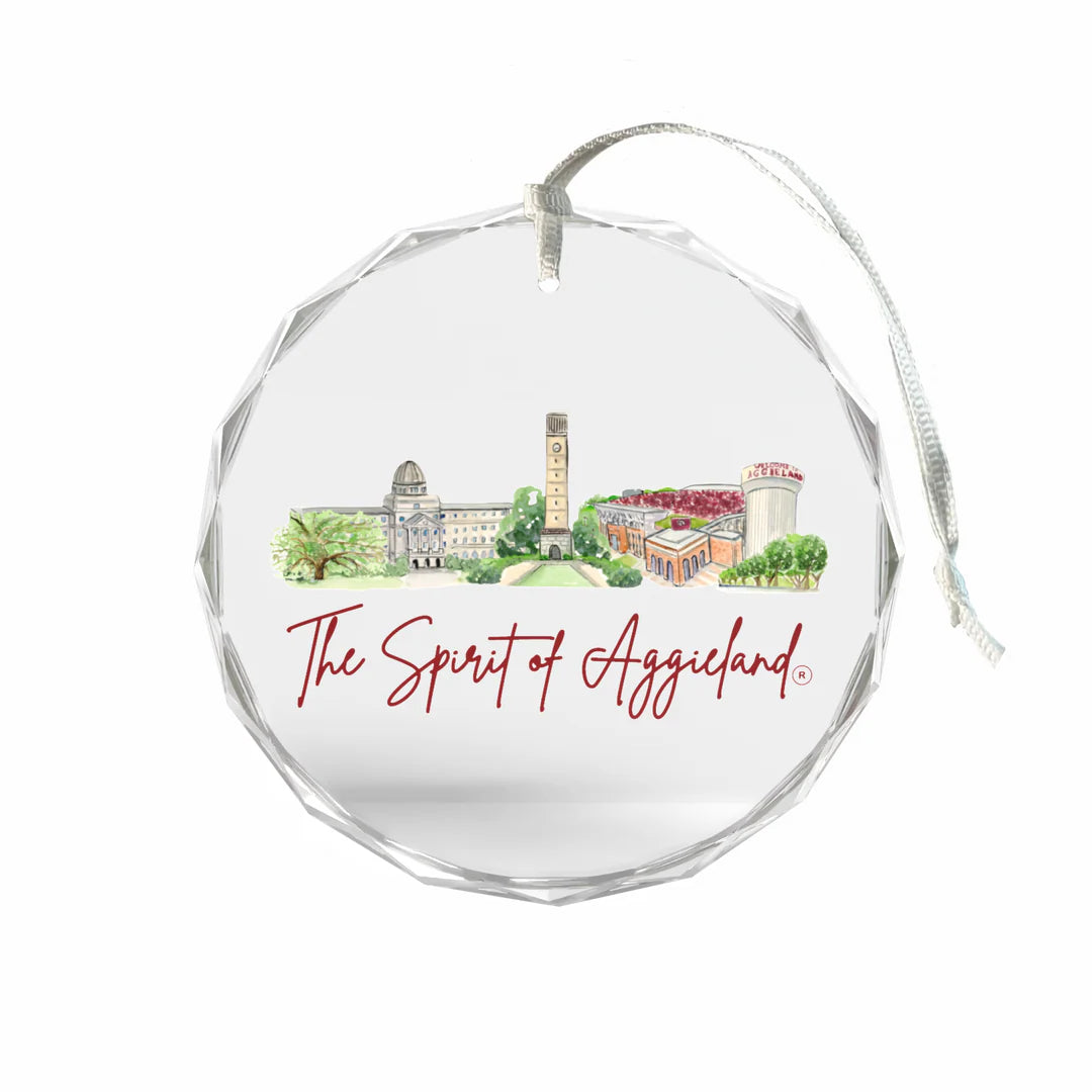 Texas A&M Glass Ornament