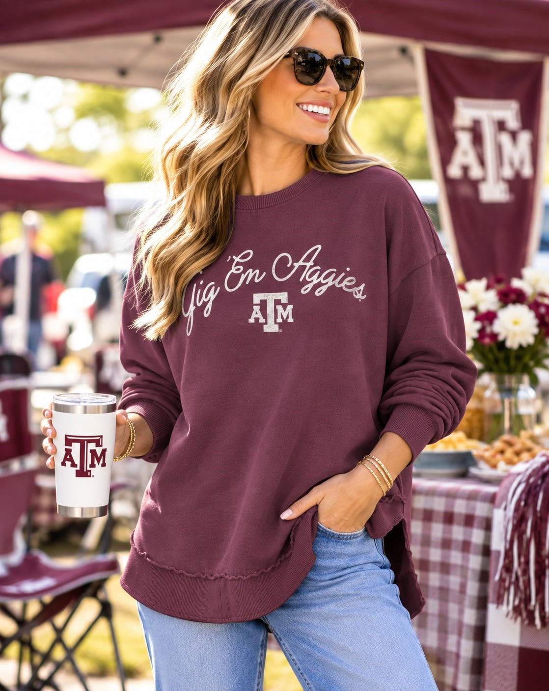 Texas A&M Faye Vintage Pullover