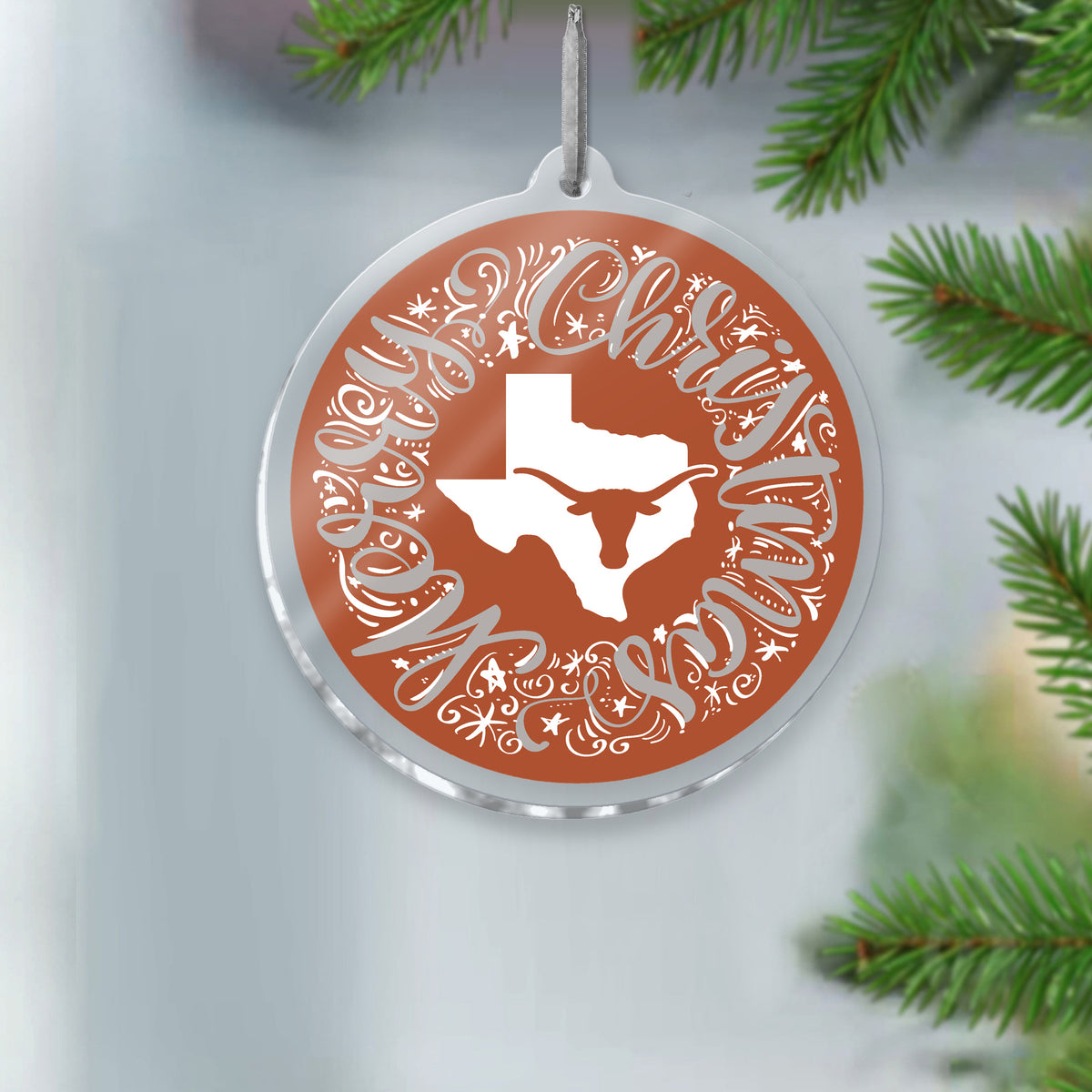 Texas Merry Christmas Ornament