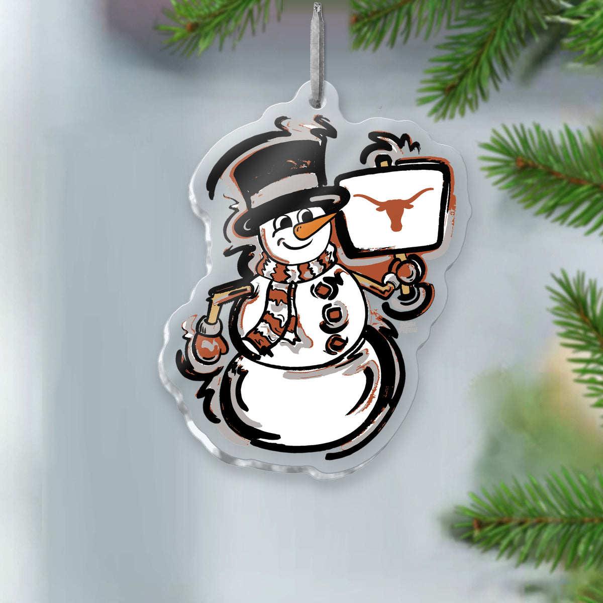 Texas Snowman Ornament