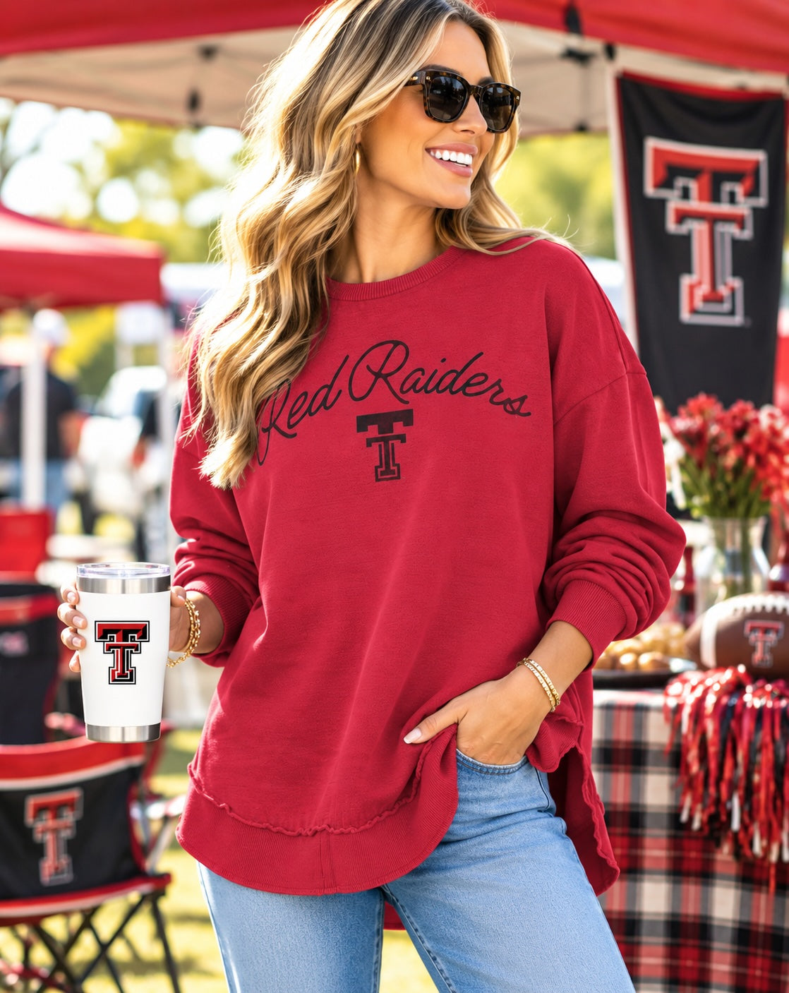 Texas Tech  Faye Vintage Pullover