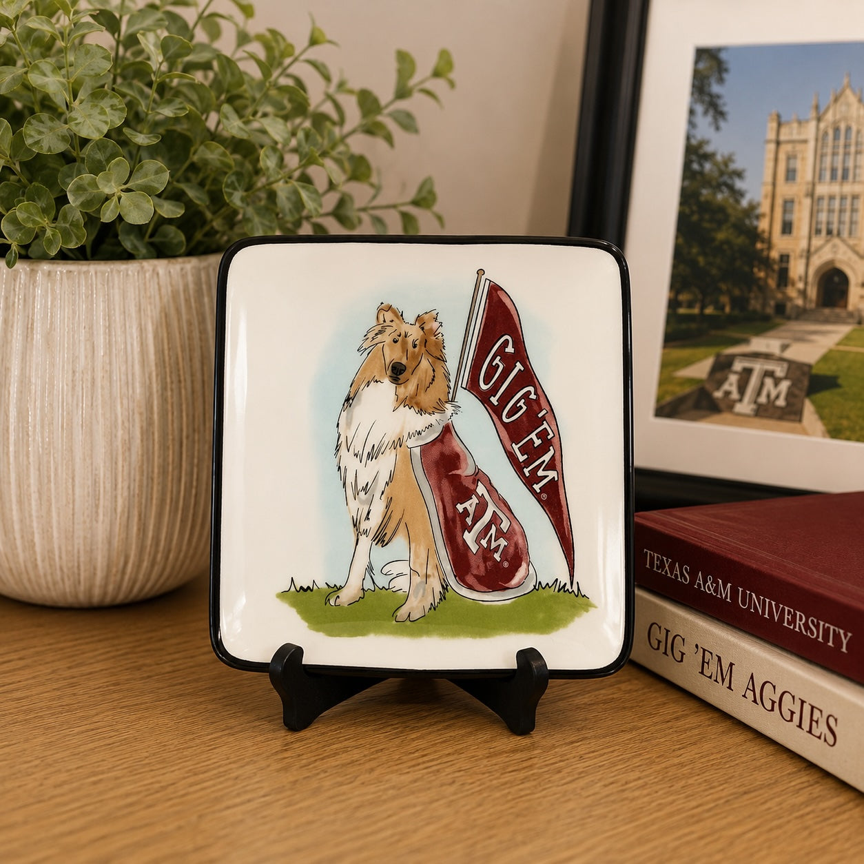 Texas A&M Reveille Trinket Tray