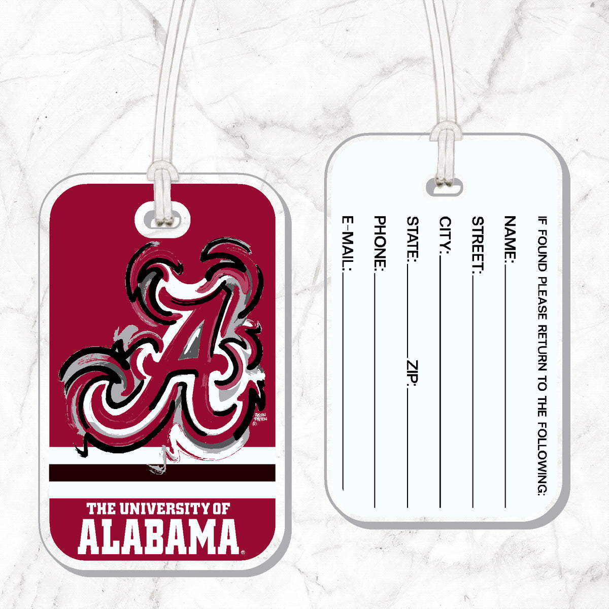 Alabama Mascot Luggage Tag